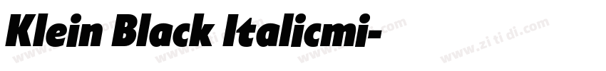 Klein Black Italicmi字体转换